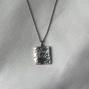 Tiffany's necklace with square pendant